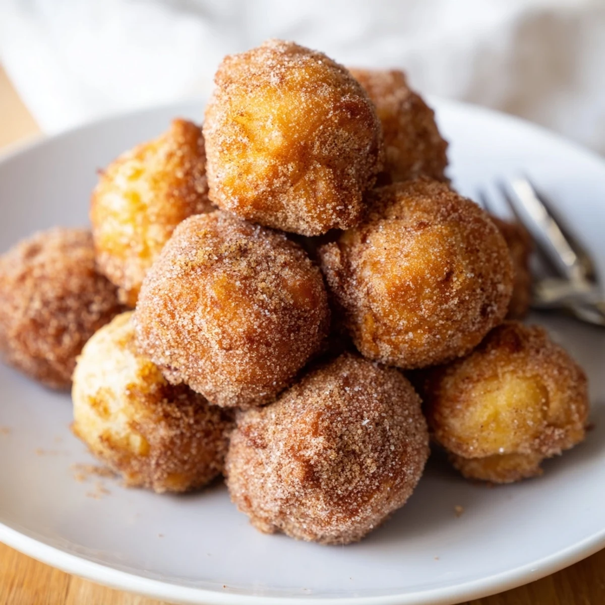 Quark Donut Balls Zimt Zucker