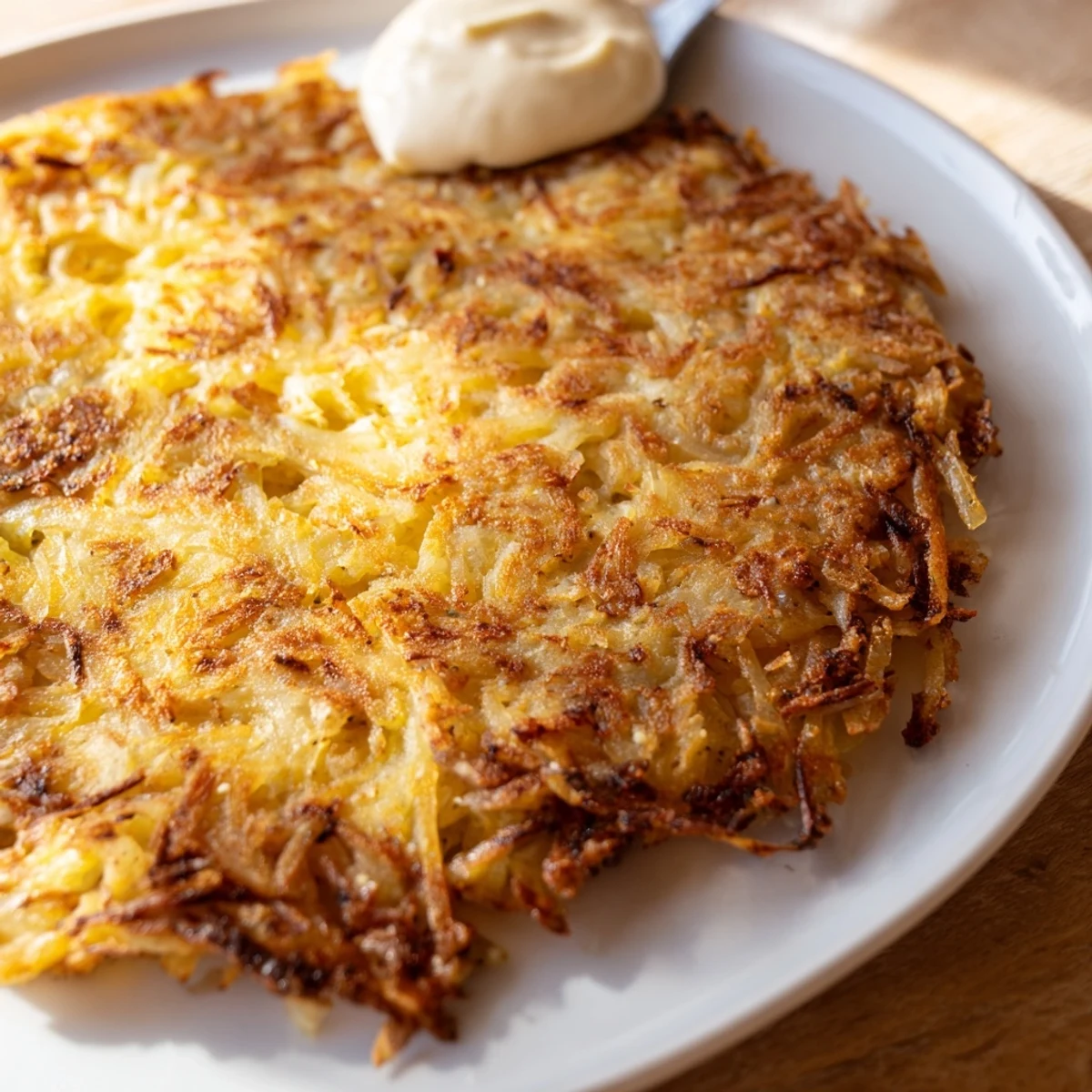 These fried German potato pancakes look wonderfully crisp, perfect for a cozy weekend brunch or dinner.