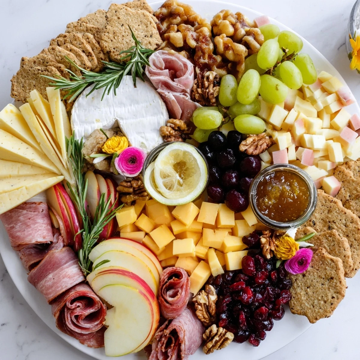 Enjoy a festive Maple Leaf Grazing Tray: a delicious appetizer to share with family and friends this fall.