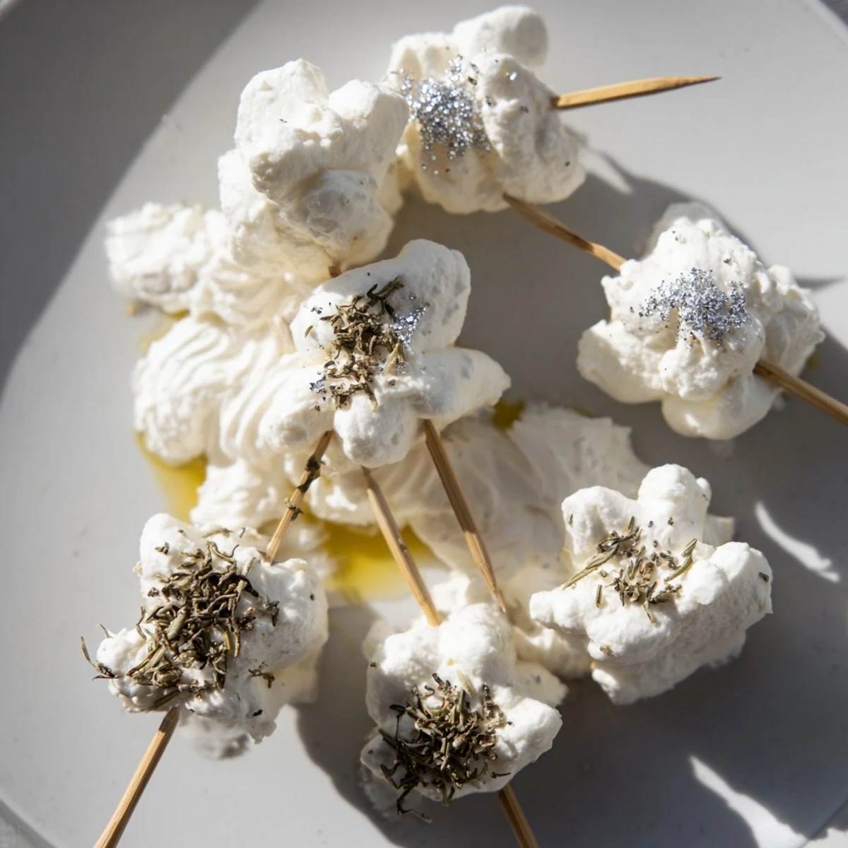 This Fluffy Clouds Lamb Baby Shower Board features tender lamb bites with light, airy cheese clouds.