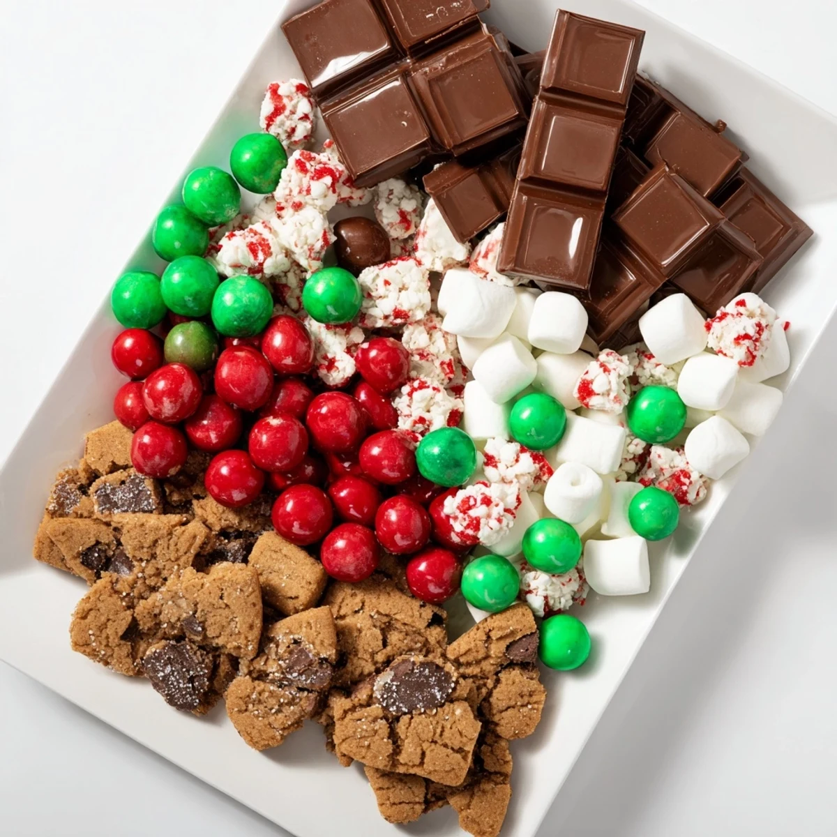 This Cozy Mitten Dessert Board showcases festive cookies, chocolates, and fruits; perfect for cozy winter celebrations.