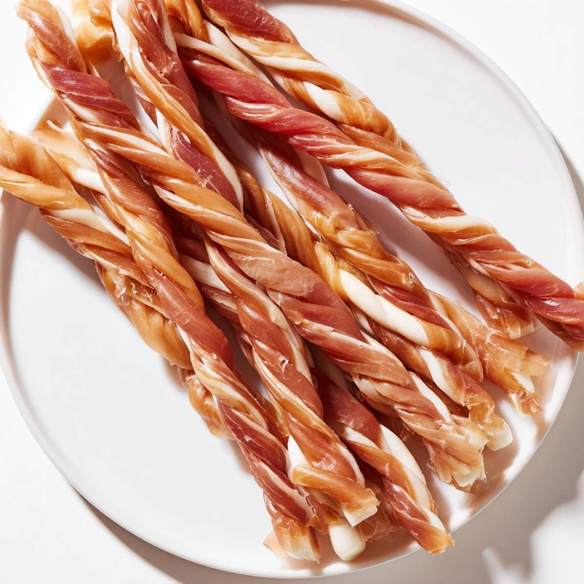 Braided Nautical Knot on a plate, highlighting the delicious textures of prosciutto and cheese.