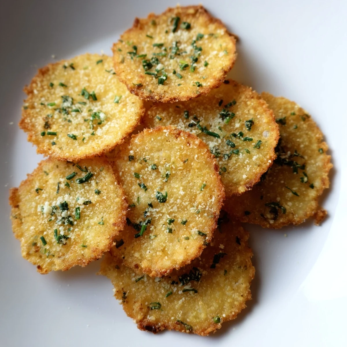 Golden-brown Crispy Cottage Cheese Chips, a healthy snack, baked to a perfect, satisfying crunch.