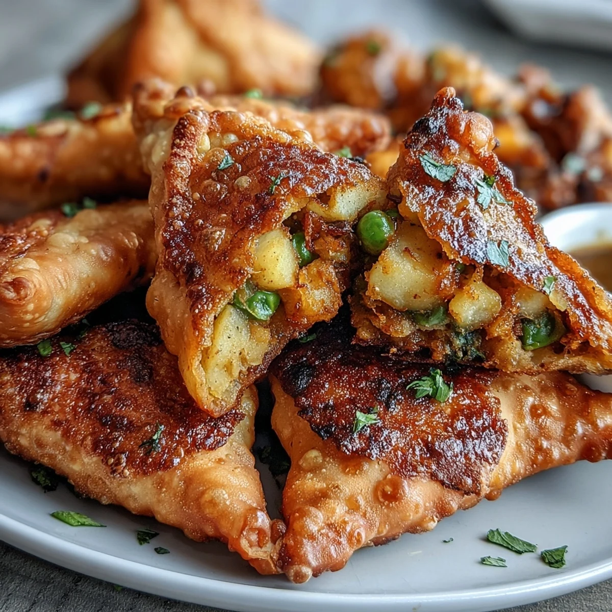 Java Samosas Knusprige Samosas mit würziger Gemüsefüllung