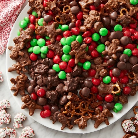 A vibrant Santa's Sack Candy Avalanche bursting with colorful candies and Christmas cookies awaiting enjoyment.