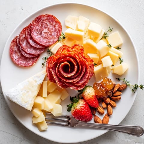 Salami Rose Charcuterie Board
