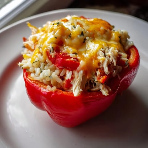 Cheesy Chicken Stuffed Peppers