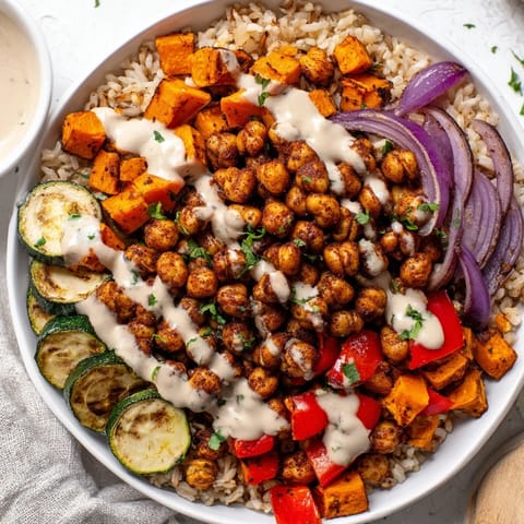 Geröstete Kichererbsen Bowl