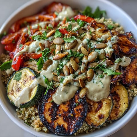 Gegrilltes Gemüse Quinoa Bowls