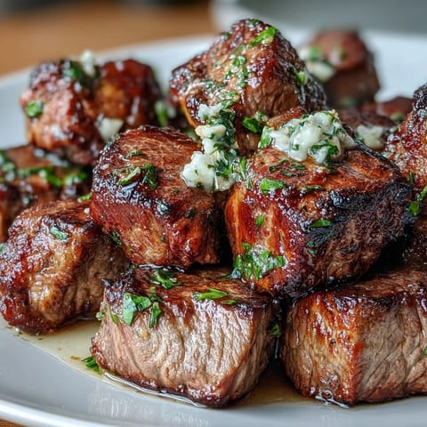 Lemon Garlic Steak Bites #331