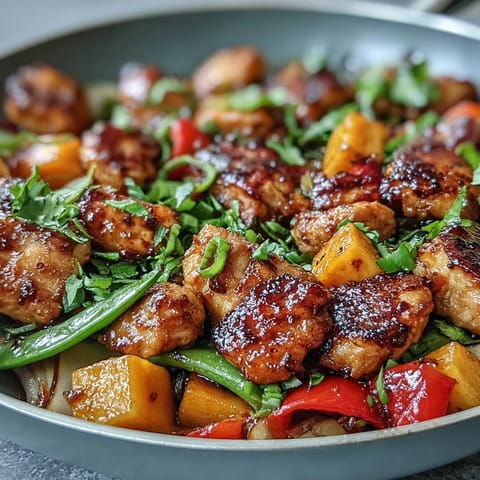 Mango Kurkuma Hähnchen Pfanne #346