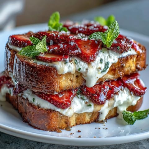 Erdbeer Ricotta Brunch Toast #393