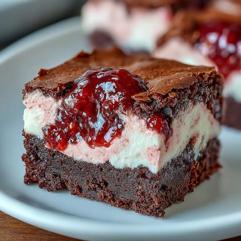 Valentine Strawberry Cheesecake Brownies