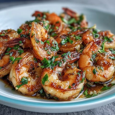 Knoblauch Butter Garnelen Zucchini #351