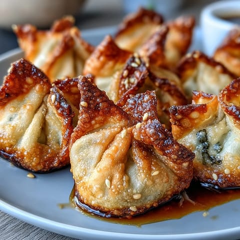 Knusprige Dumplings mit Sauce #403