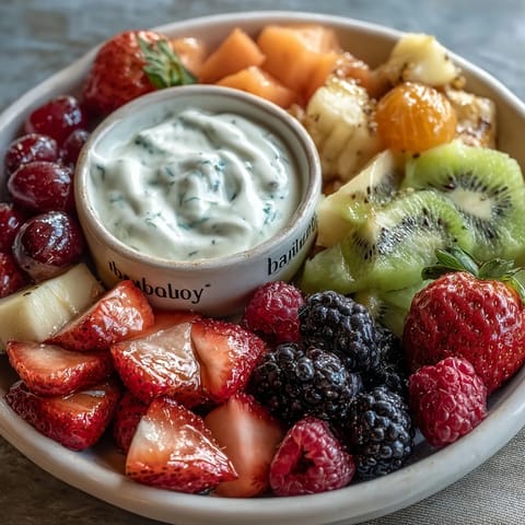 Baby Fruit Platter Yogurt Dip