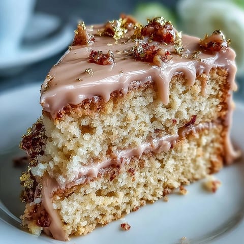 Rosé-Velvet-Torte mit Goldtropfen und Frischkäse-Glasur – eine elegante, rosa gefärbte Torte mit Rosé-Wein-Aroma und cremiger Glasur, perfekt für Hochzeitsfeiern.