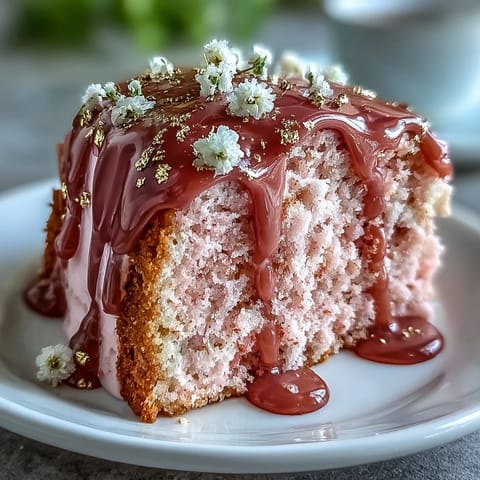 Hochzeitsdusche Rosé Samt Kuchen mit Gold Tropf, zartrosa Samt Kuchen mit Rosé Wein und cremiger Frischkäse Glasur, verziert mit elegantem essbarem Gold Tropf für unvergessliche Feiern.  