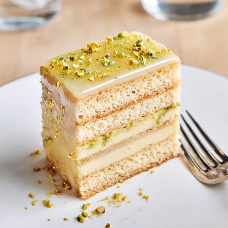 Close-up of freshly glazed Grenouille Royale petits fours, perfect for an elegant dessert table.