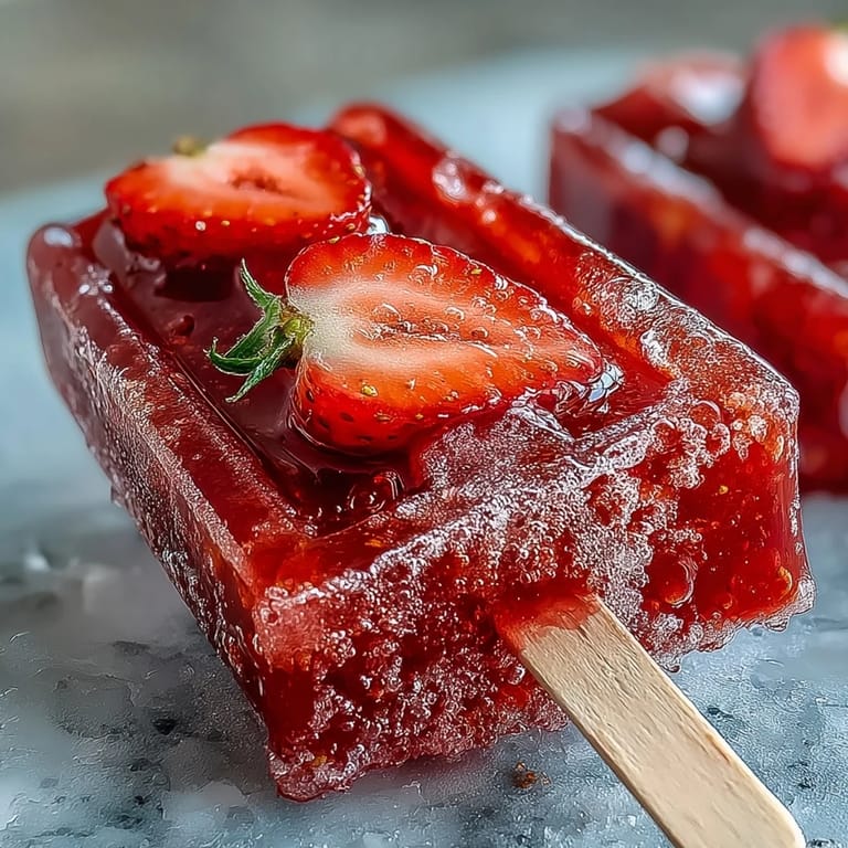 Galentine's Strawberry Mimosa Popsicles: Rosa Eis am Stiel mit Erdbeer-Orangen-Mix und Prosecco, perfekt für Brunch oder Mädelsabend.