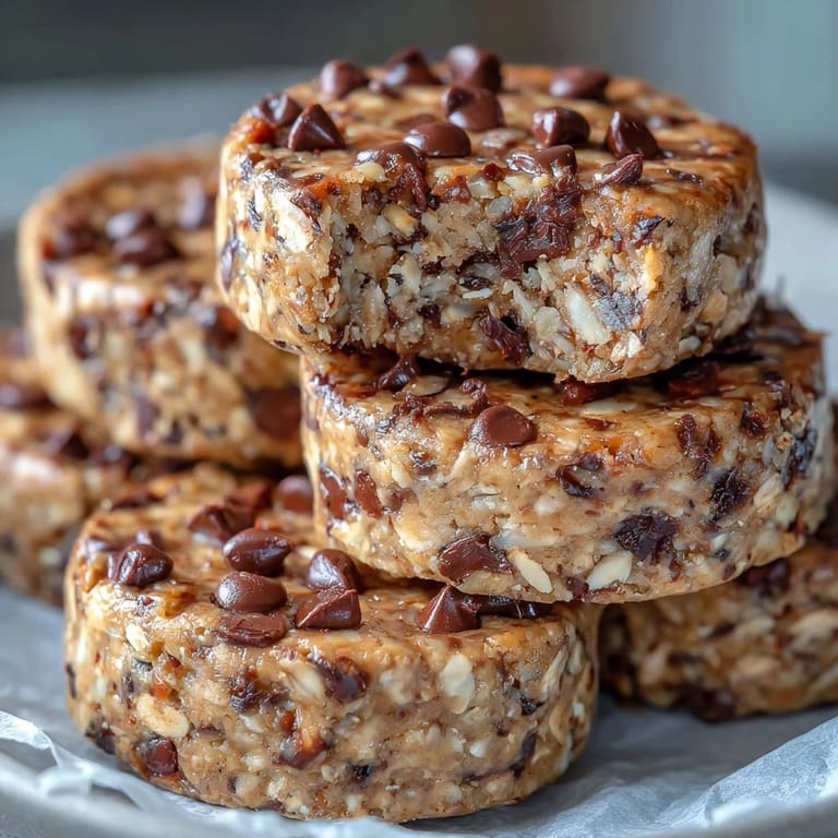 Köstliche, nicht gebackene Cookie-Dough-Bissen voller Schokolade und gesunder Zutaten.