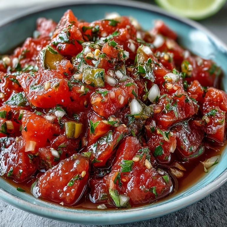 Farbenfrohe Pickle de Gallo Salsa, erfrischend mit Zwiebeln, Jalapeño, Koriander.